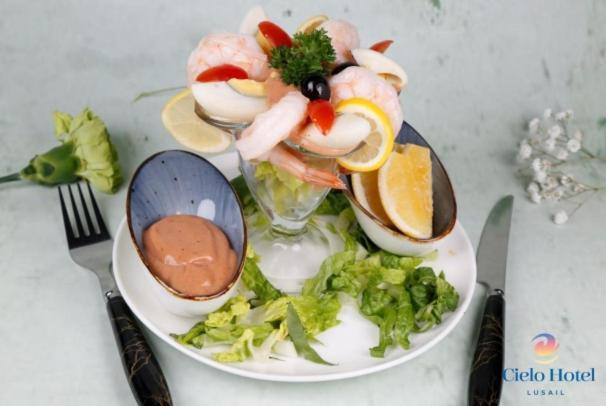 Cielo Hotel Lusail Qatar Exterior photo Seafood cocktail