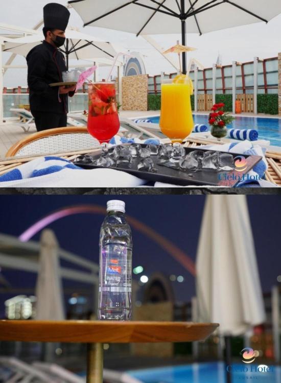 Cielo Hotel Lusail Qatar Exterior photo A bottle of Al-Jazeera bottled water